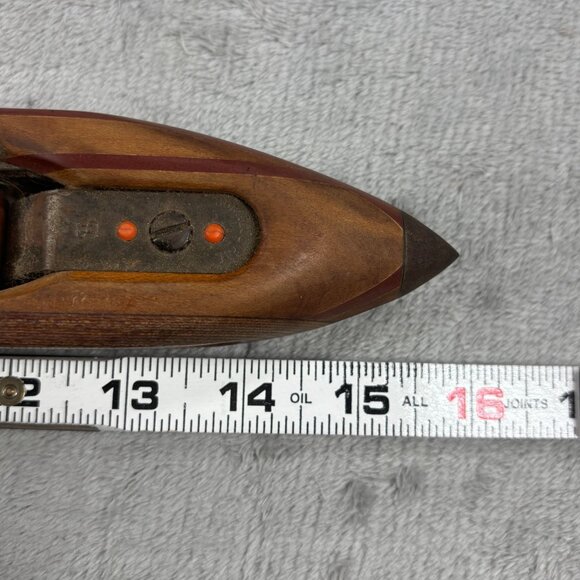 Vintage Wooden Weaving Loom Boat Shuttle With Bobbin & Felt Lining 15" - Picture 11 of 12